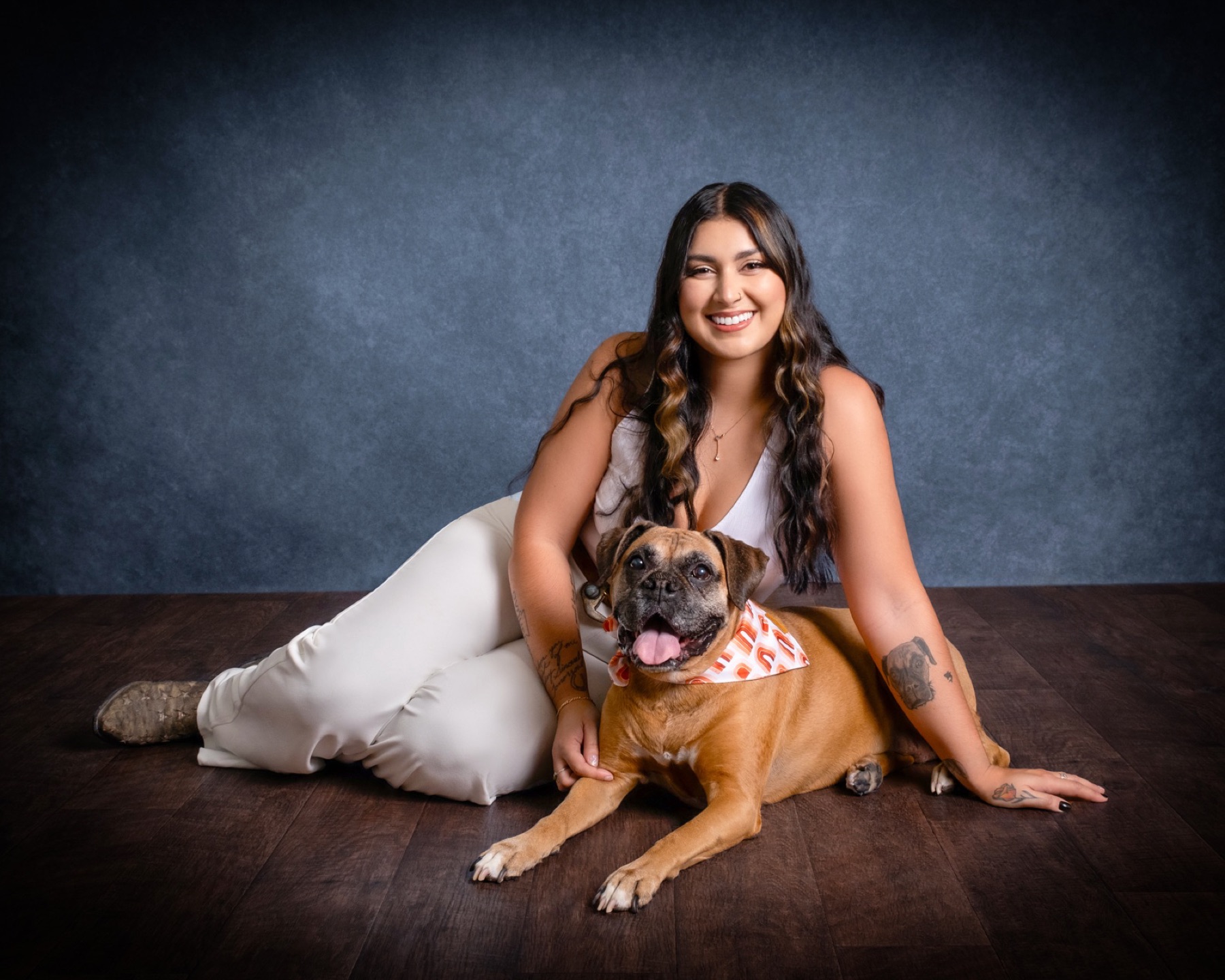 Woman with her dog