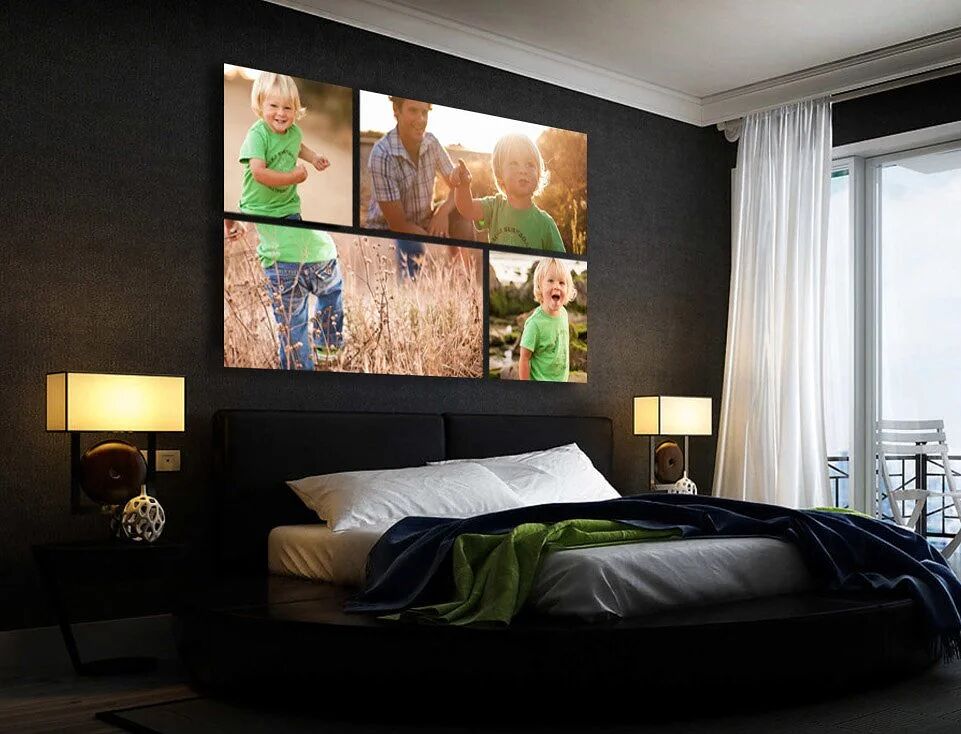 Float-mounted metal portrait