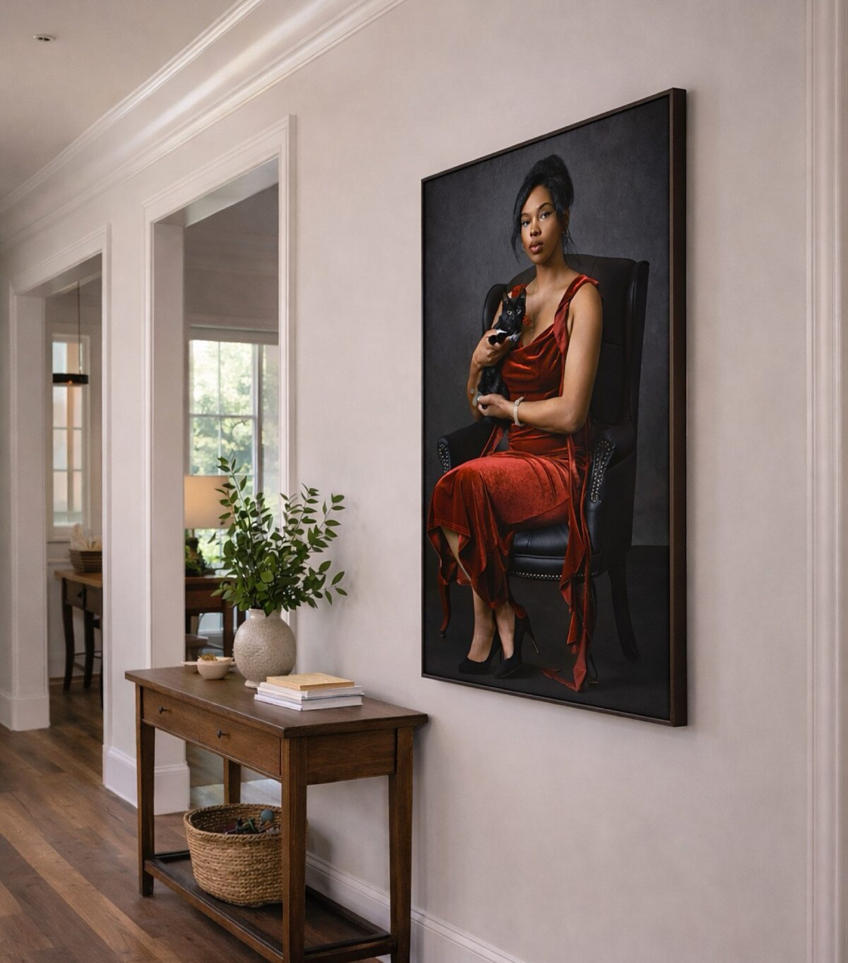 Portrait in hallway